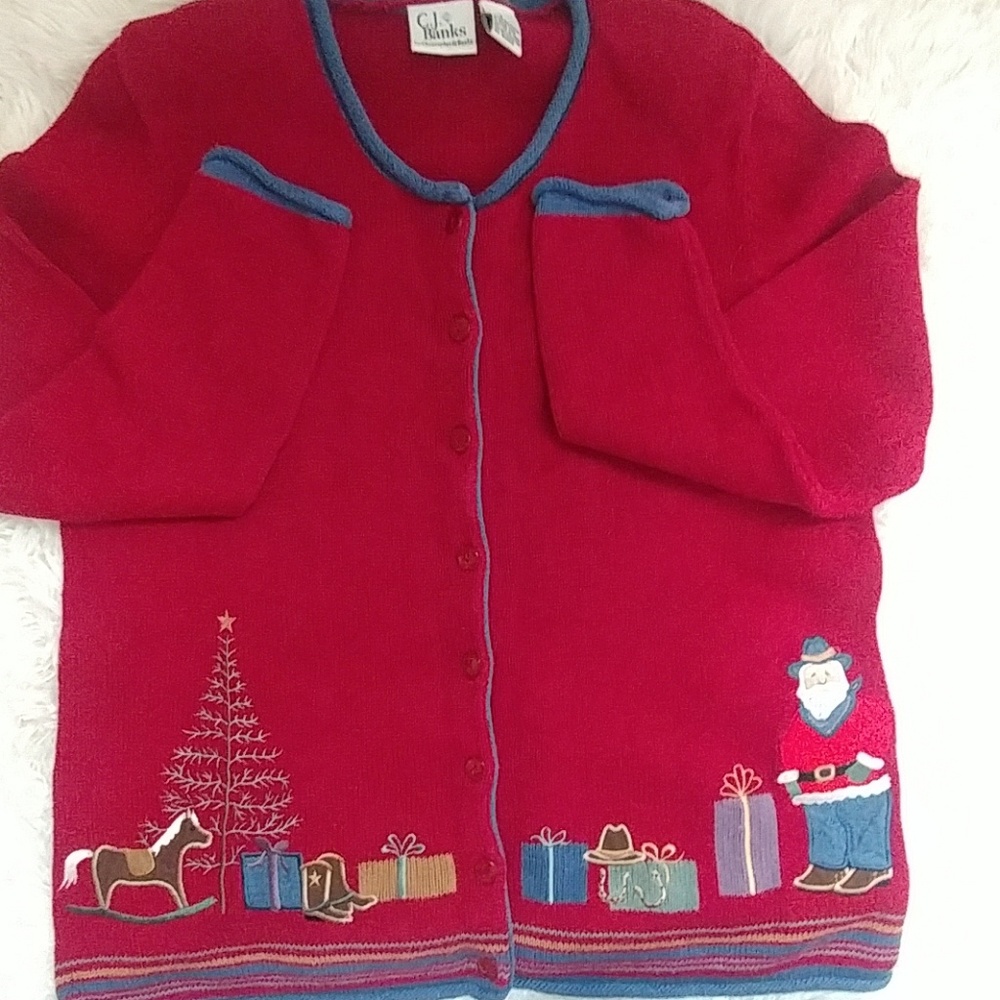 "C j. Banks" Vintage X-Mass Sweater